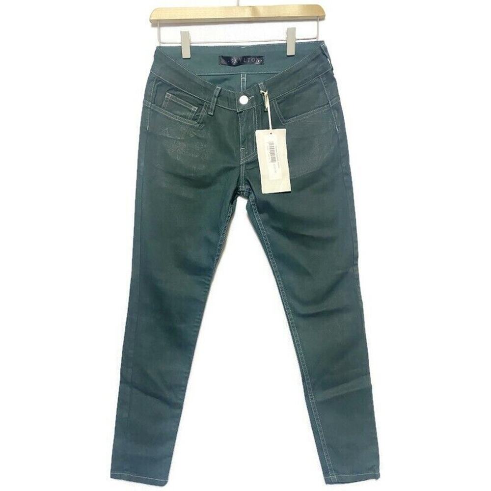 Skylton Coated Skinny Green Jeans Women's Size 27 US Size 4